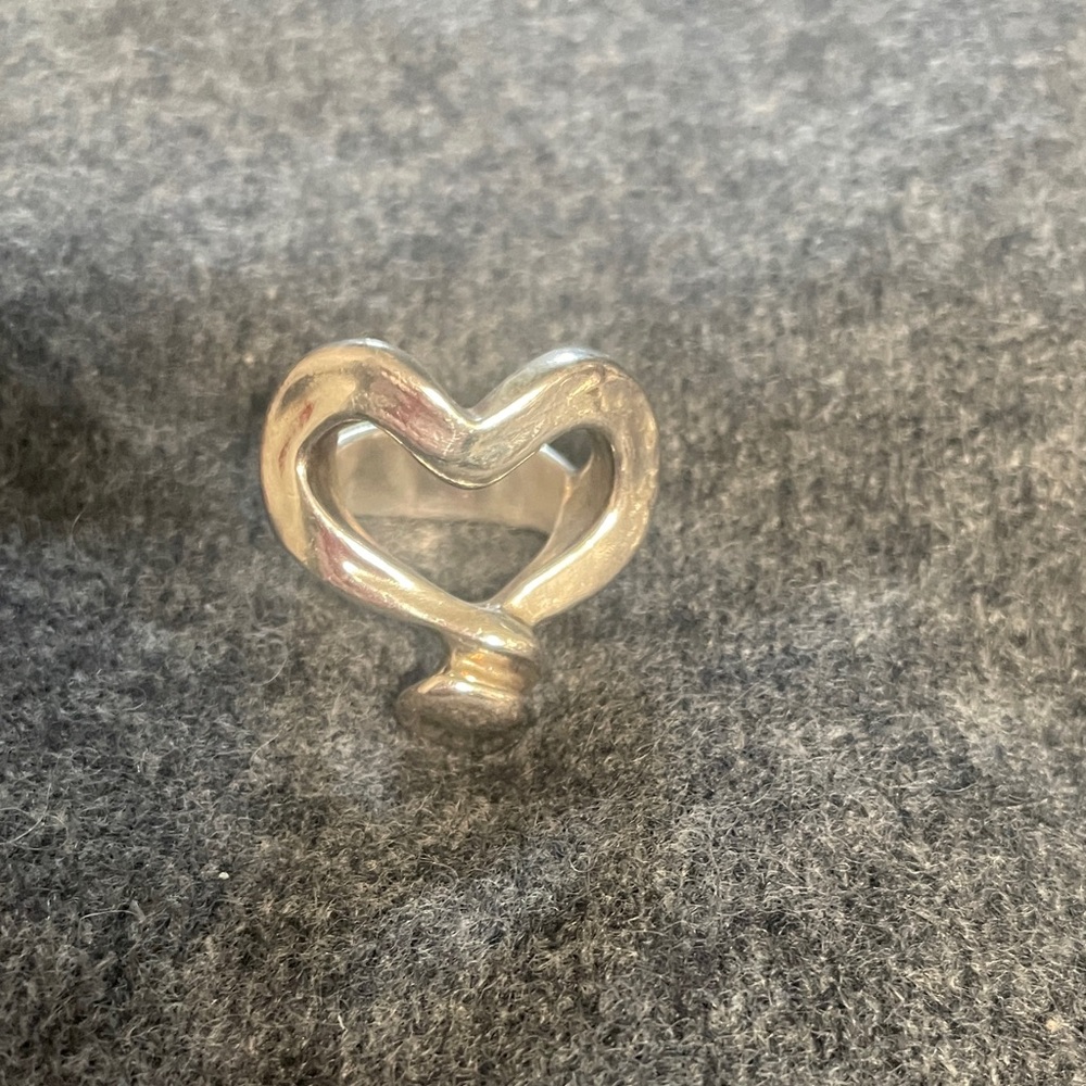 Uno de 50 Silver Silver Nailed Heart Ring